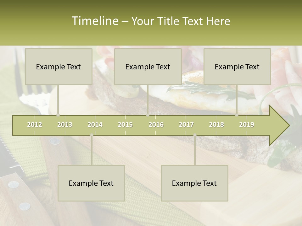 A Plate Of Food With A Knife And Fork PowerPoint Template