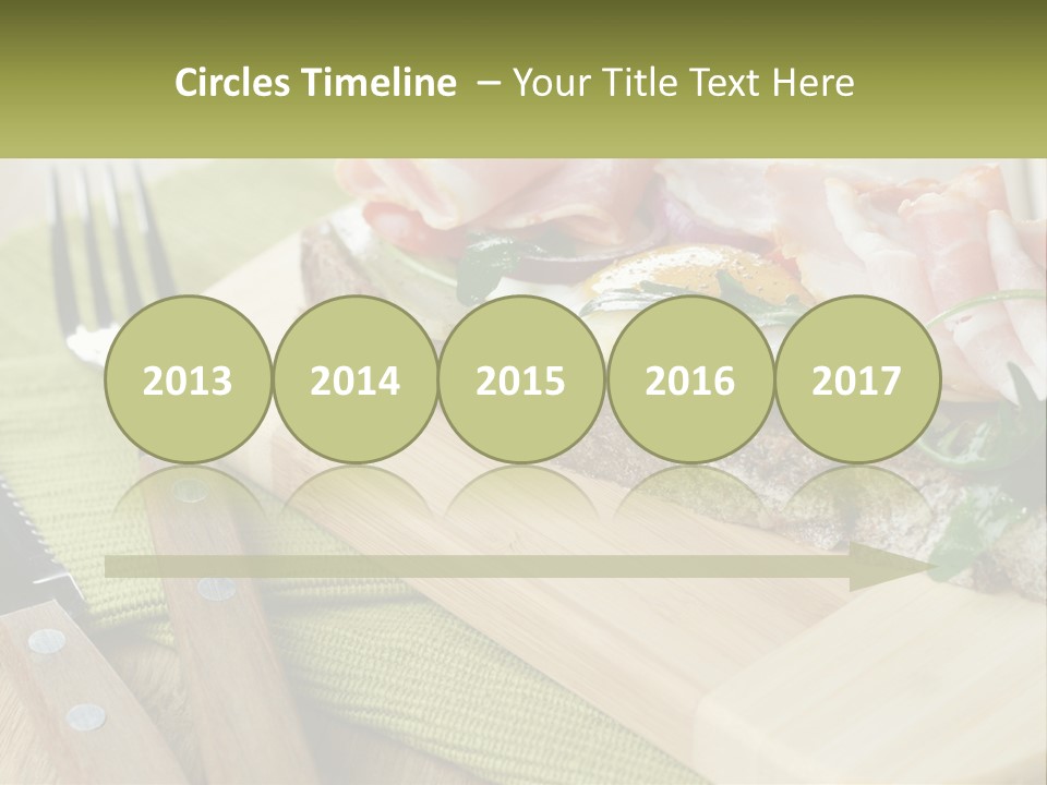 A Plate Of Food With A Knife And Fork PowerPoint Template