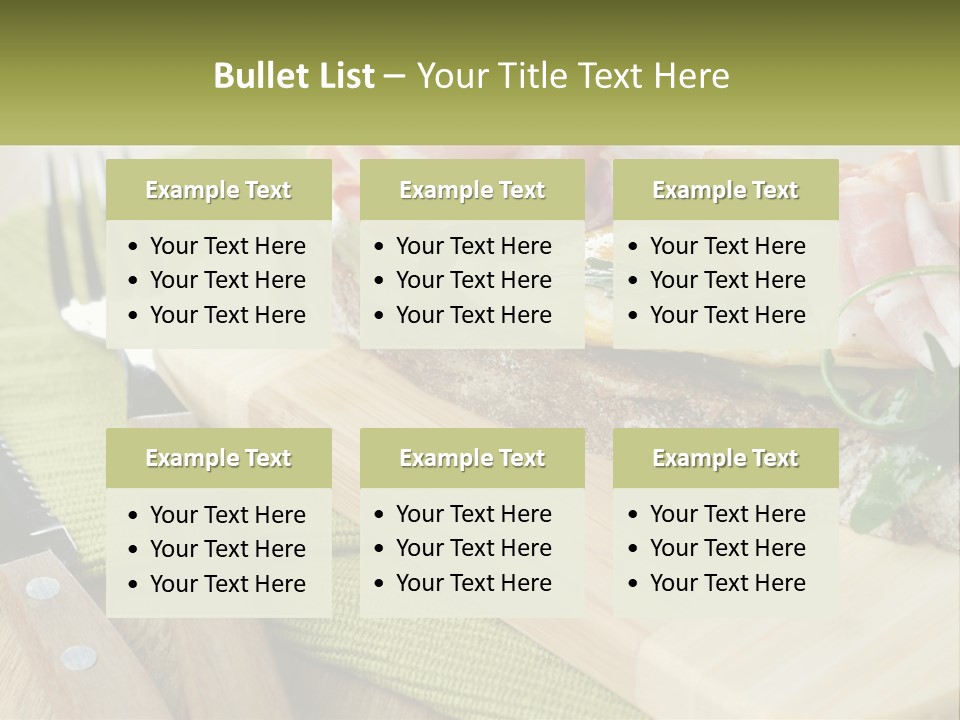 A Plate Of Food With A Knife And Fork PowerPoint Template