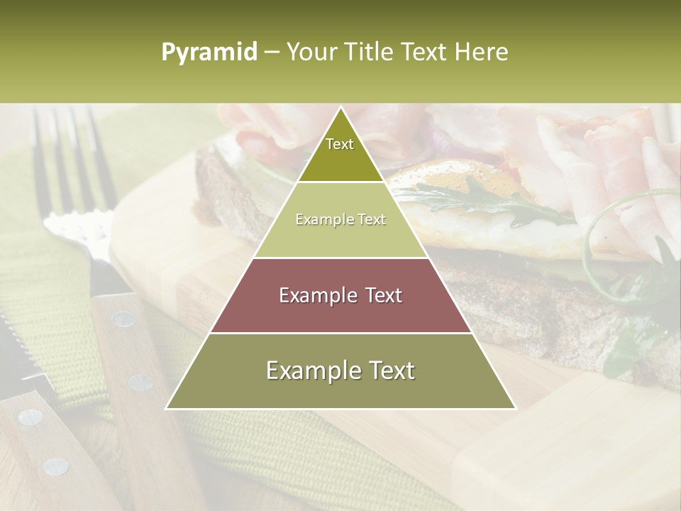 A Plate Of Food With A Knife And Fork PowerPoint Template