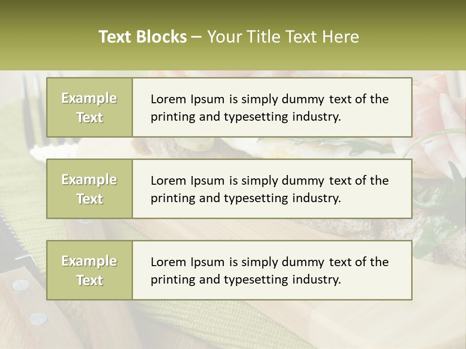 A Plate Of Food With A Knife And Fork PowerPoint Template