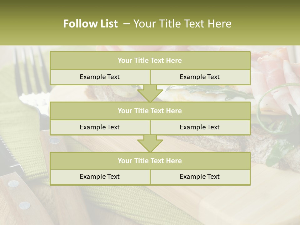 A Plate Of Food With A Knife And Fork PowerPoint Template