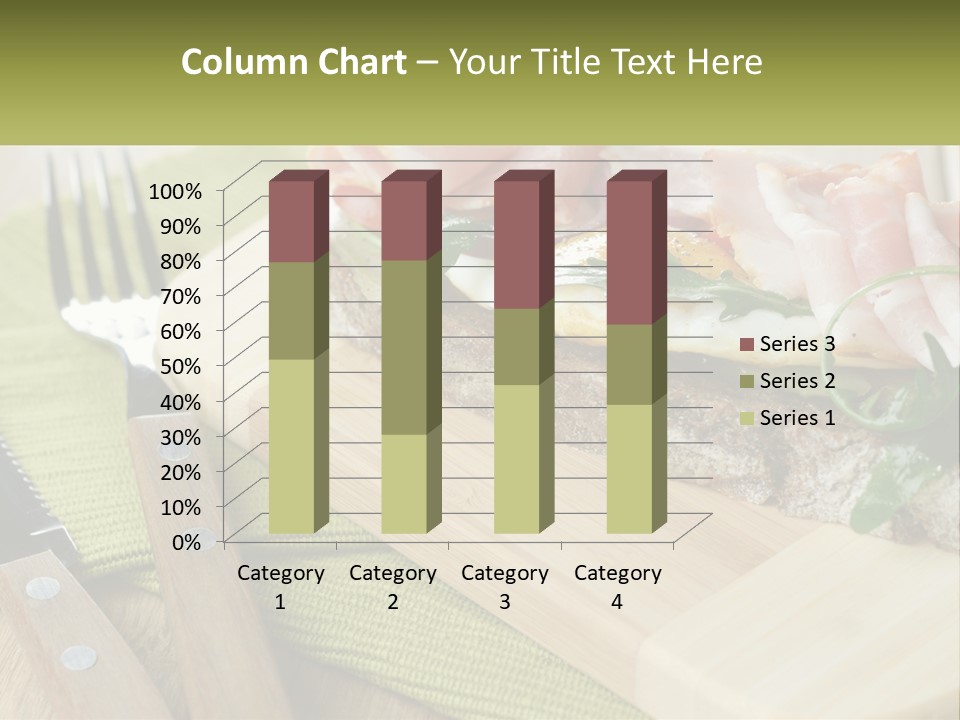 A Plate Of Food With A Knife And Fork PowerPoint Template