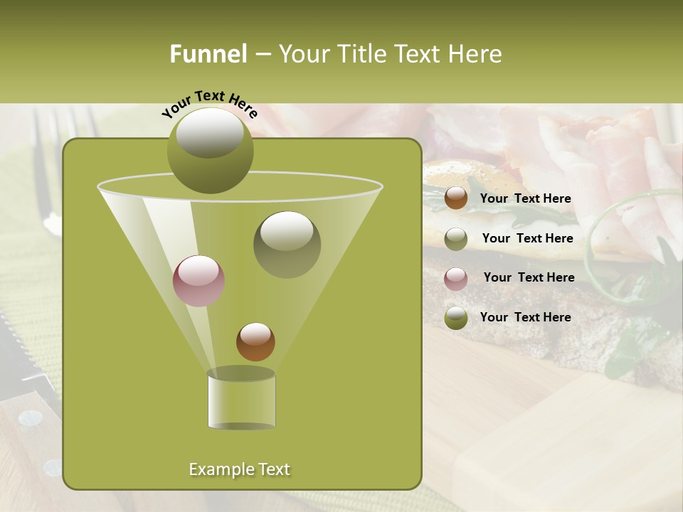 A Plate Of Food With A Knife And Fork PowerPoint Template