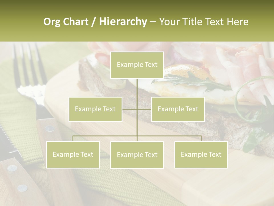 A Plate Of Food With A Knife And Fork PowerPoint Template