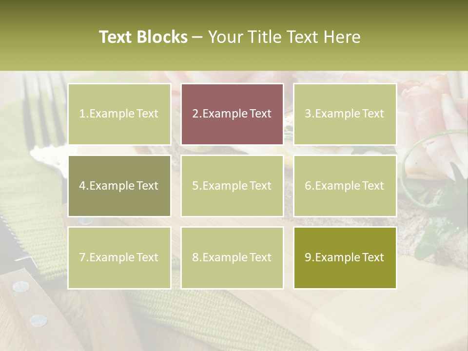 A Plate Of Food With A Knife And Fork PowerPoint Template