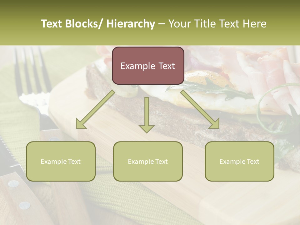 A Plate Of Food With A Knife And Fork PowerPoint Template