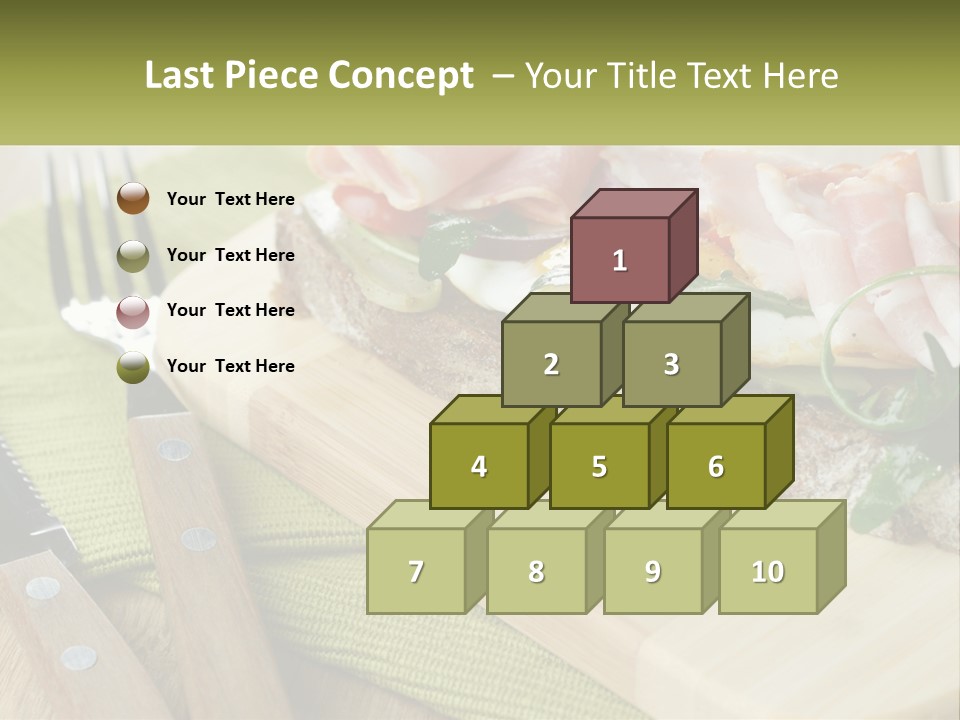 A Plate Of Food With A Knife And Fork PowerPoint Template