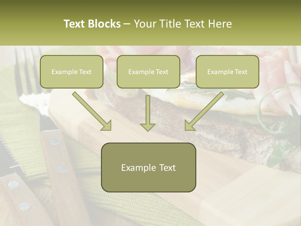 A Plate Of Food With A Knife And Fork PowerPoint Template