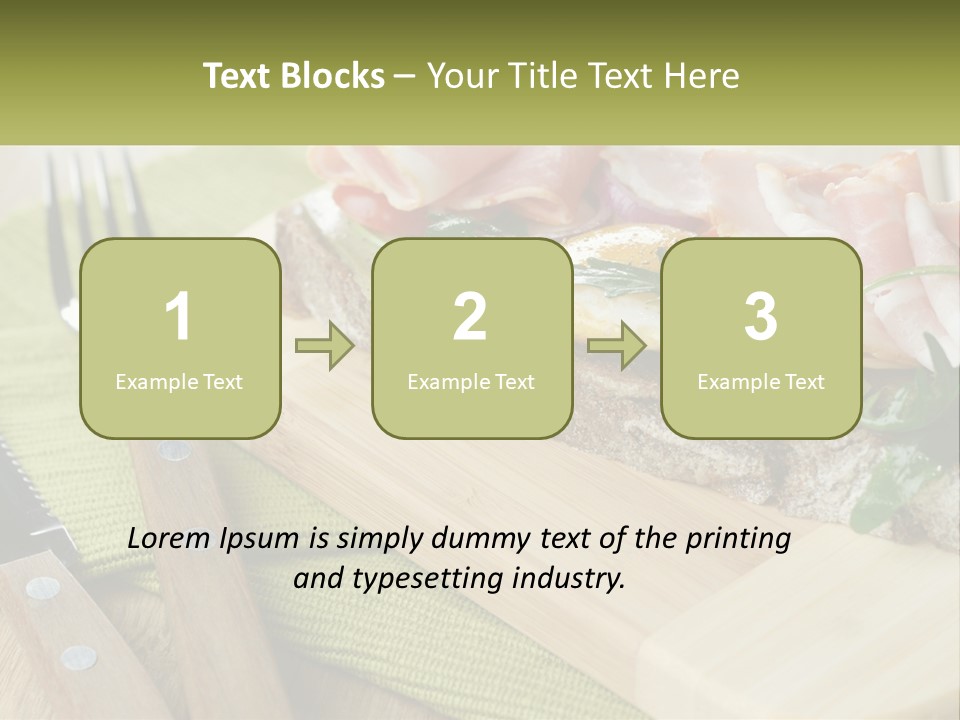 A Plate Of Food With A Knife And Fork PowerPoint Template