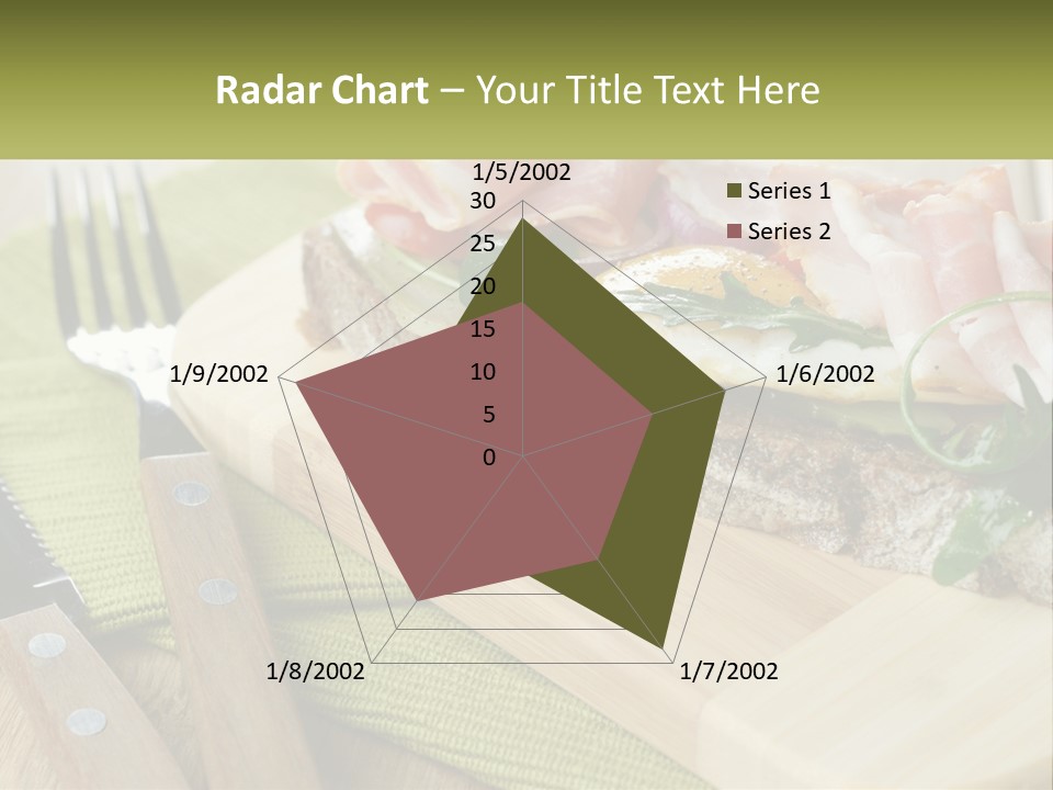 A Plate Of Food With A Knife And Fork PowerPoint Template
