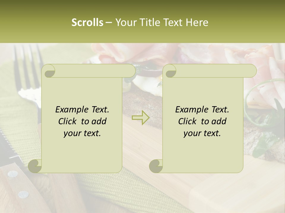 A Plate Of Food With A Knife And Fork PowerPoint Template