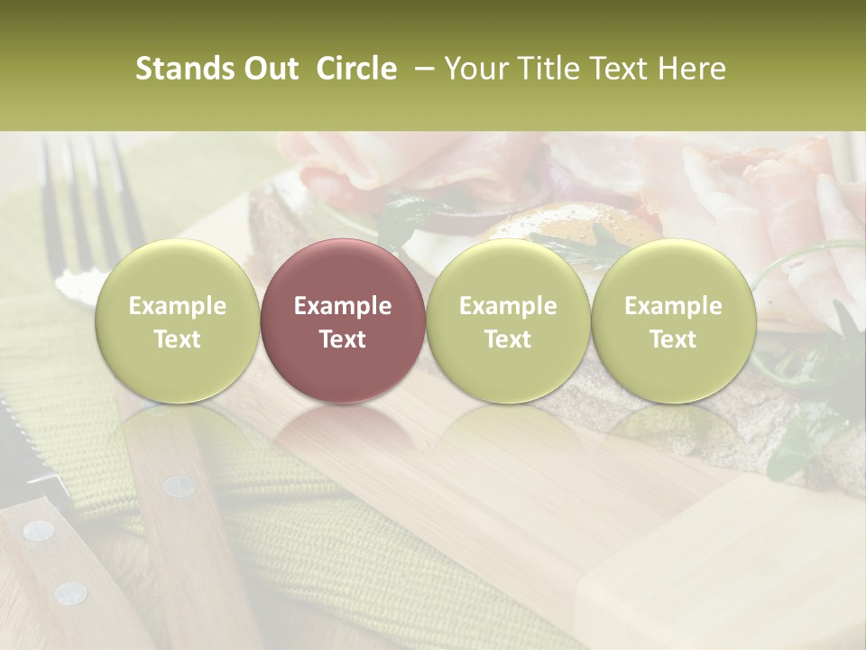 A Plate Of Food With A Knife And Fork PowerPoint Template