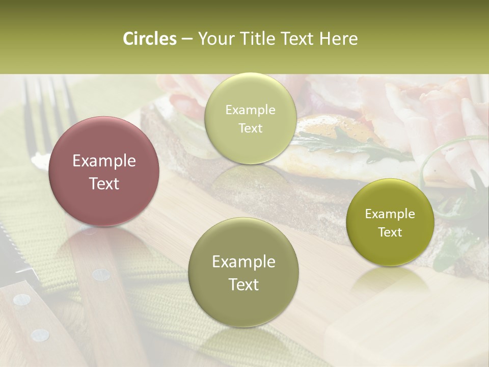 A Plate Of Food With A Knife And Fork PowerPoint Template