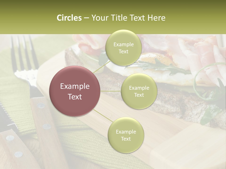 A Plate Of Food With A Knife And Fork PowerPoint Template