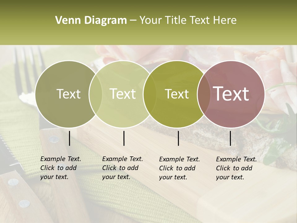 A Plate Of Food With A Knife And Fork PowerPoint Template