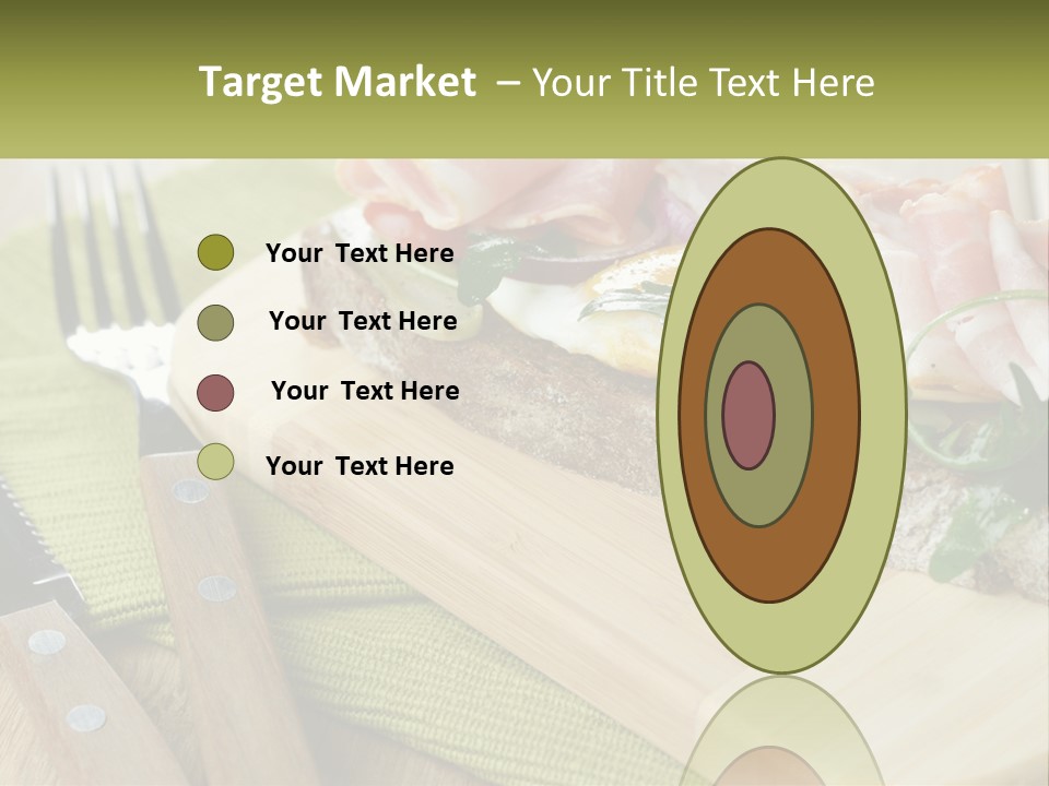 A Plate Of Food With A Knife And Fork PowerPoint Template