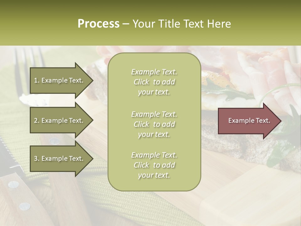 A Plate Of Food With A Knife And Fork PowerPoint Template