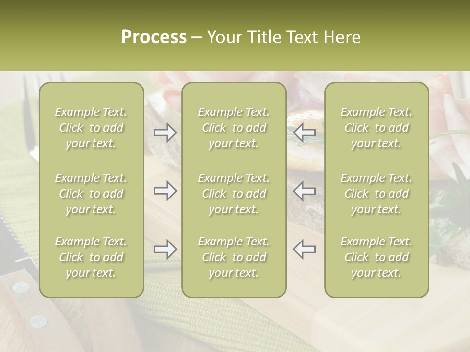 A Plate Of Food With A Knife And Fork PowerPoint Template