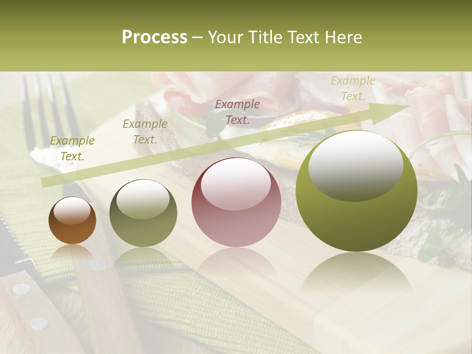 A Plate Of Food With A Knife And Fork PowerPoint Template