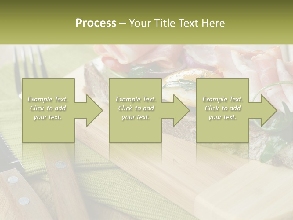 A Plate Of Food With A Knife And Fork PowerPoint Template