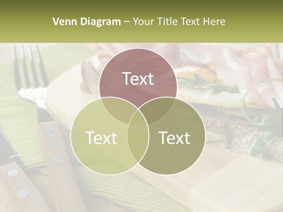 A Plate Of Food With A Knife And Fork PowerPoint Template