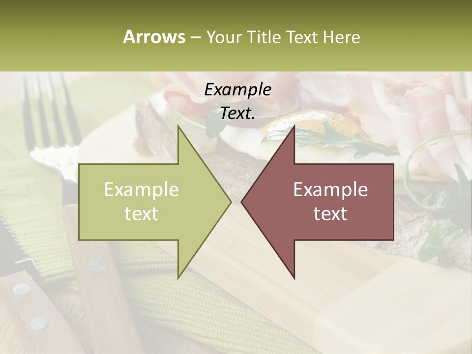A Plate Of Food With A Knife And Fork PowerPoint Template