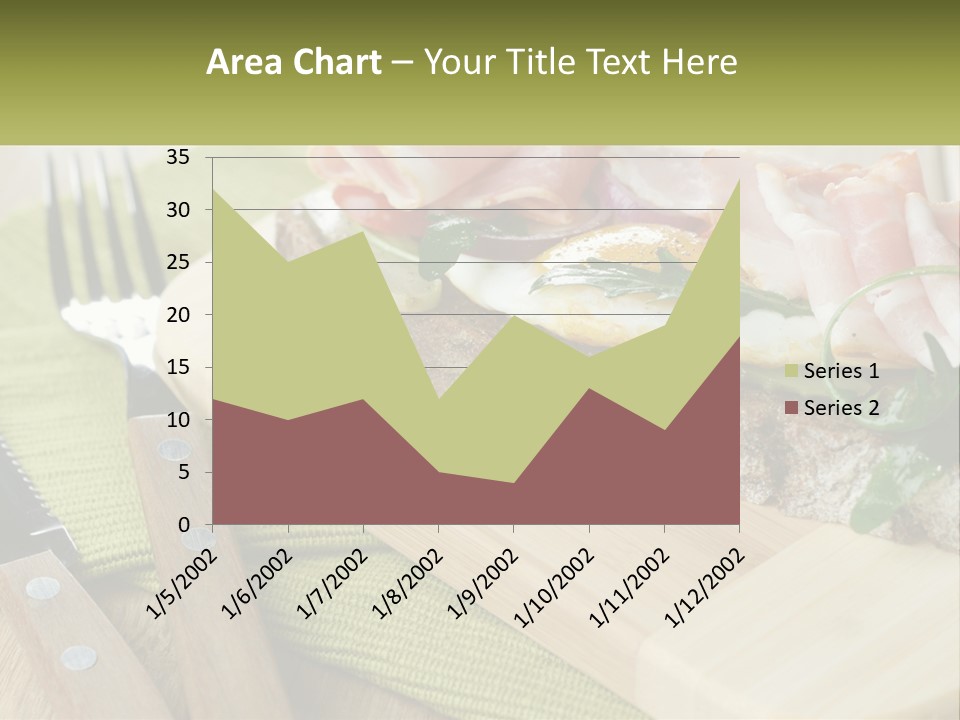 A Plate Of Food With A Knife And Fork PowerPoint Template