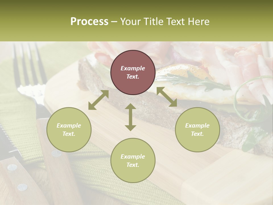 A Plate Of Food With A Knife And Fork PowerPoint Template