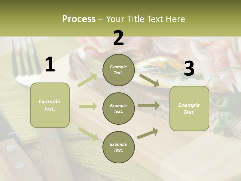 A Plate Of Food With A Knife And Fork PowerPoint Template