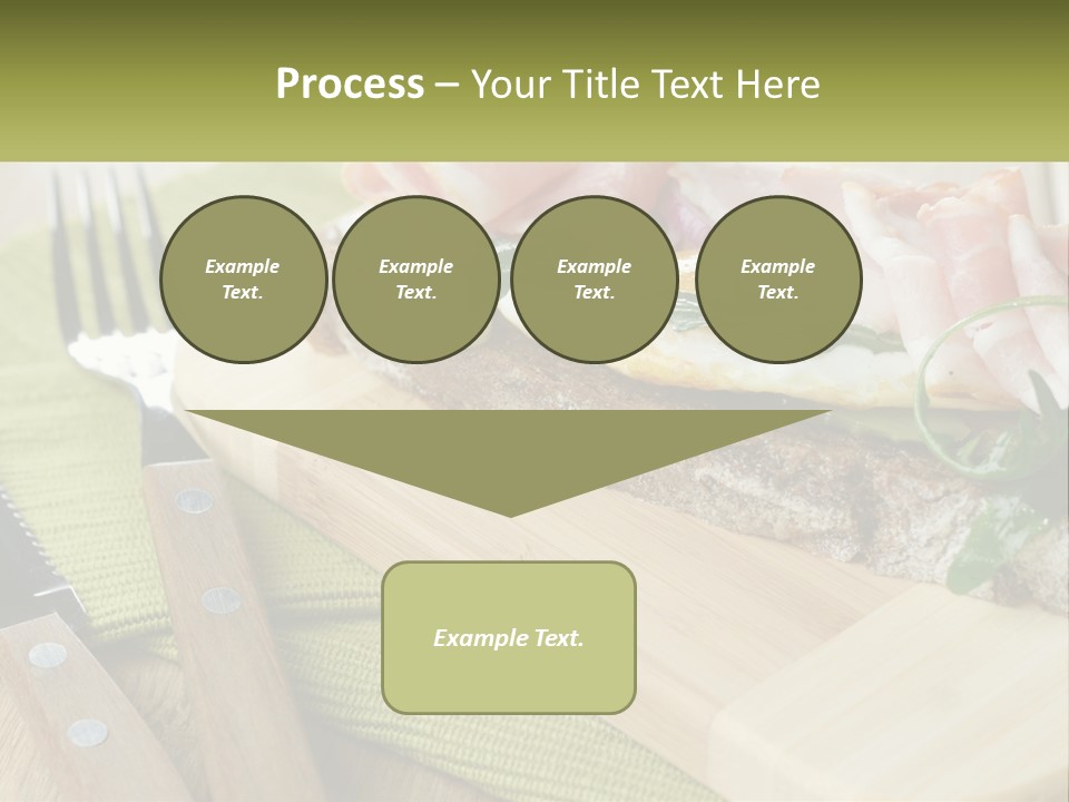 A Plate Of Food With A Knife And Fork PowerPoint Template