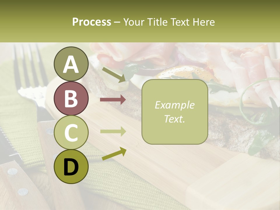 A Plate Of Food With A Knife And Fork PowerPoint Template