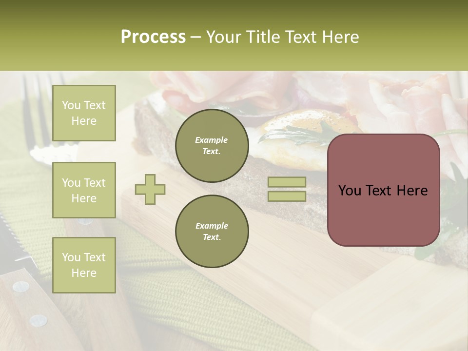 A Plate Of Food With A Knife And Fork PowerPoint Template