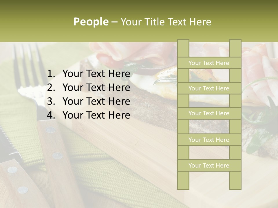 A Plate Of Food With A Knife And Fork PowerPoint Template