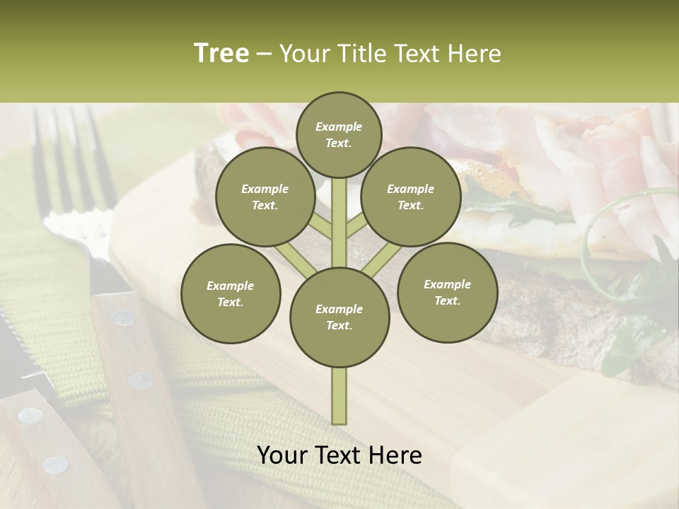 A Plate Of Food With A Knife And Fork PowerPoint Template