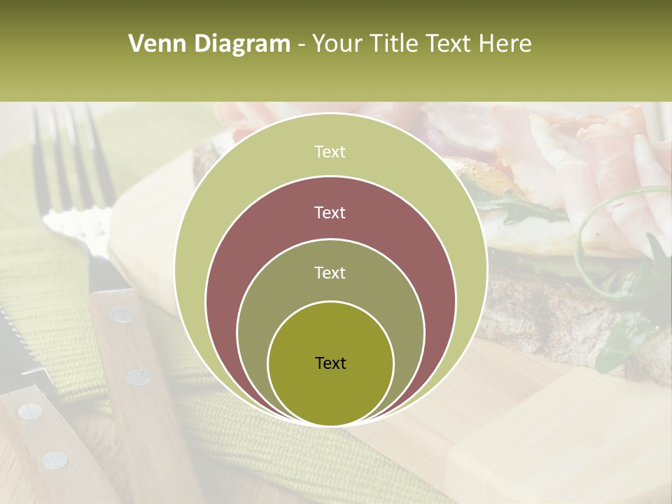 A Plate Of Food With A Knife And Fork PowerPoint Template