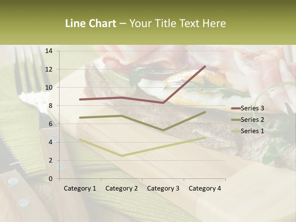 A Plate Of Food With A Knife And Fork PowerPoint Template