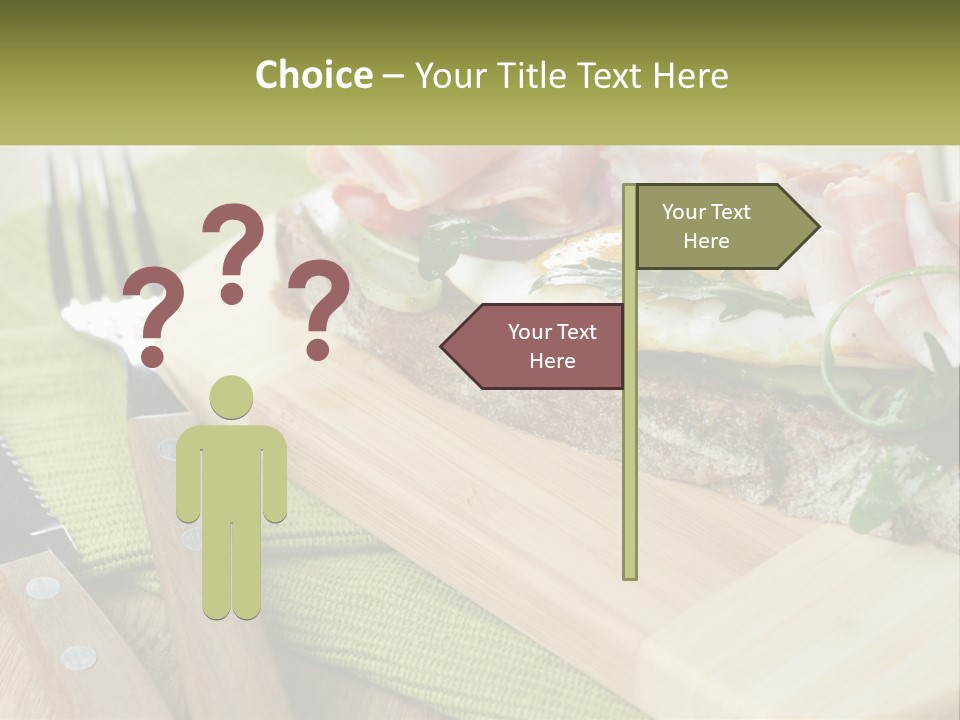 A Plate Of Food With A Knife And Fork PowerPoint Template