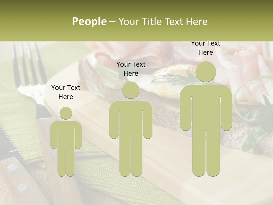 A Plate Of Food With A Knife And Fork PowerPoint Template