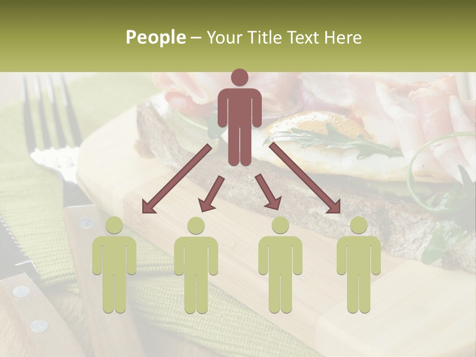 A Plate Of Food With A Knife And Fork PowerPoint Template