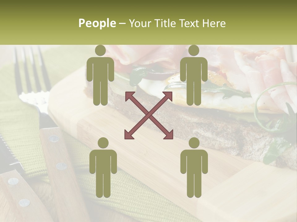 A Plate Of Food With A Knife And Fork PowerPoint Template
