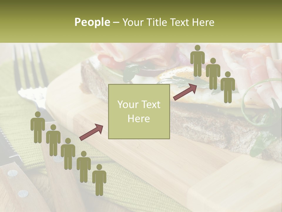 A Plate Of Food With A Knife And Fork PowerPoint Template