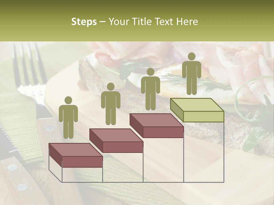 A Plate Of Food With A Knife And Fork PowerPoint Template