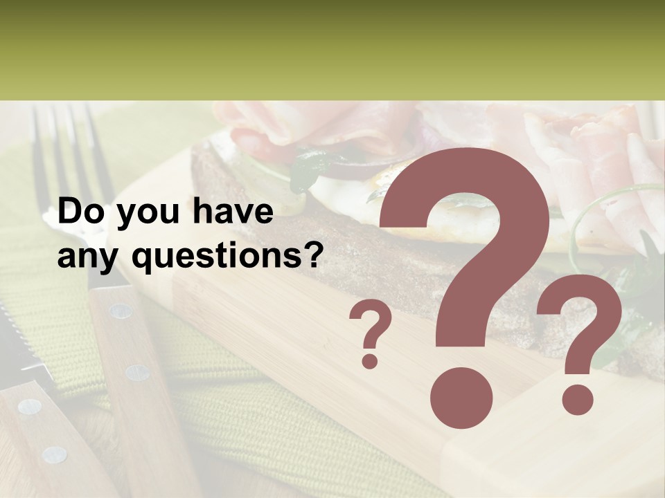 A Plate Of Food With A Knife And Fork PowerPoint Template