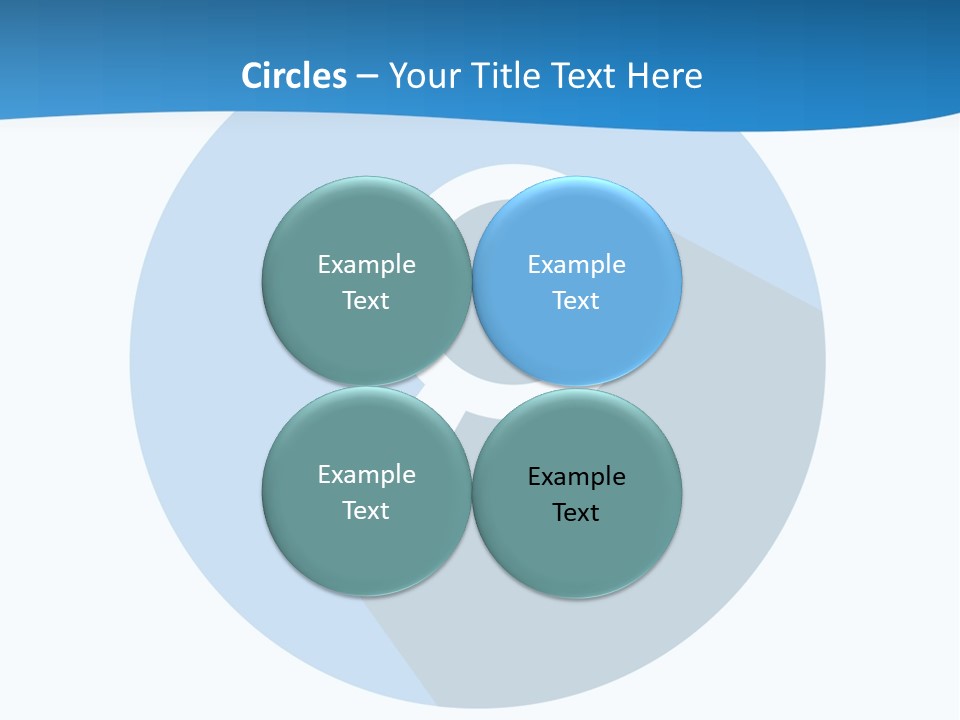A Blue Circle With A Magnifying Lens On It PowerPoint Template