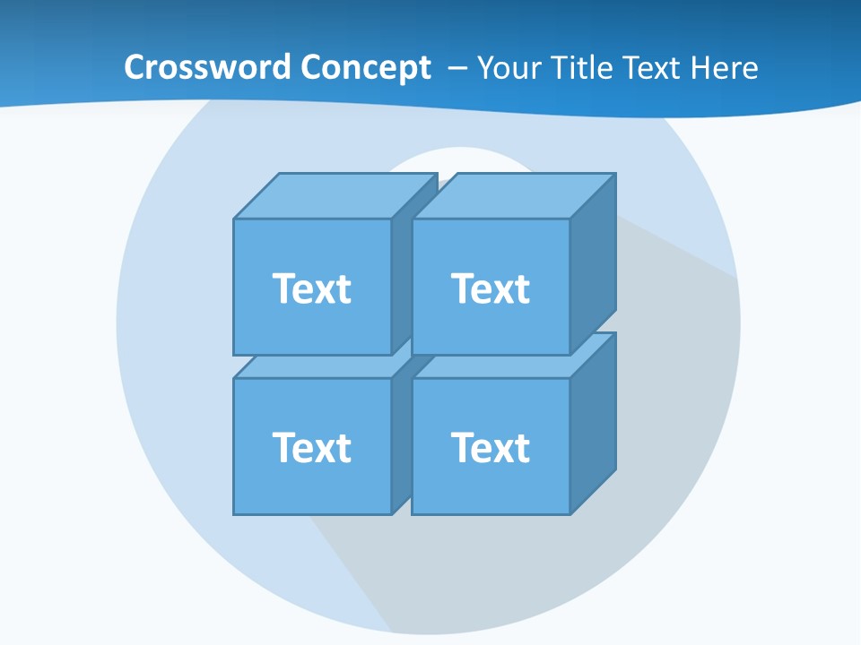 A Blue Circle With A Magnifying Lens On It PowerPoint Template