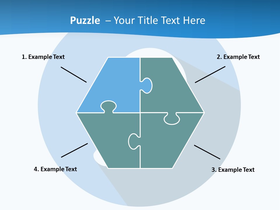 A Blue Circle With A Magnifying Lens On It PowerPoint Template
