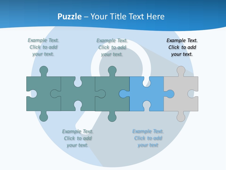 A Blue Circle With A Magnifying Lens On It PowerPoint Template