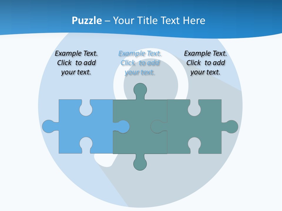 A Blue Circle With A Magnifying Lens On It PowerPoint Template
