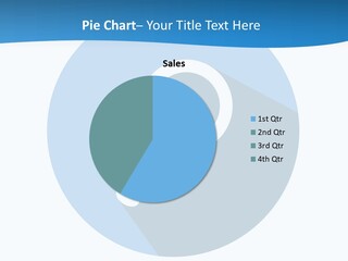 A Blue Circle With A Magnifying Lens On It PowerPoint Template